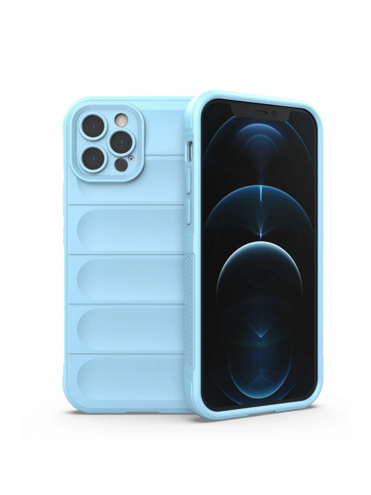Newface Apple iPhone 12 Pro Kılıf Optimum Silikon - Sky Blue