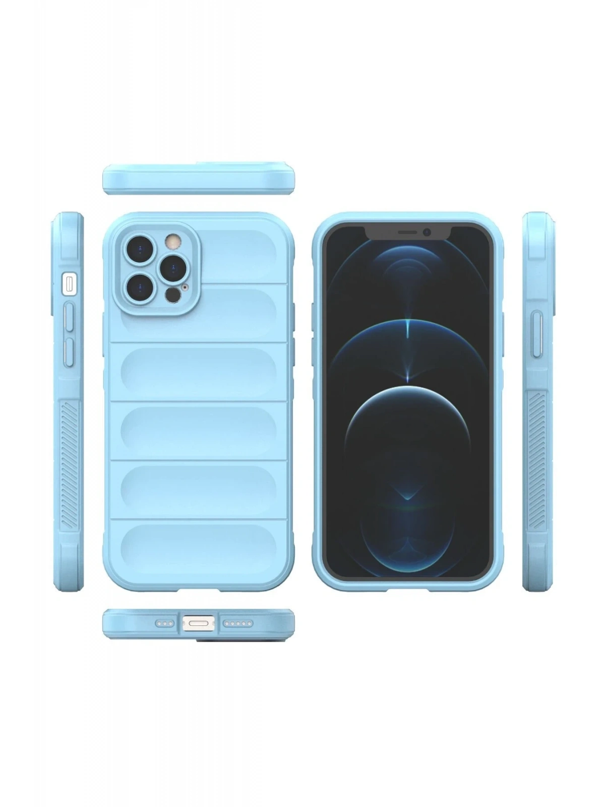 Newface Apple iPhone 12 Pro Kılıf Optimum Silikon - Sky Blue