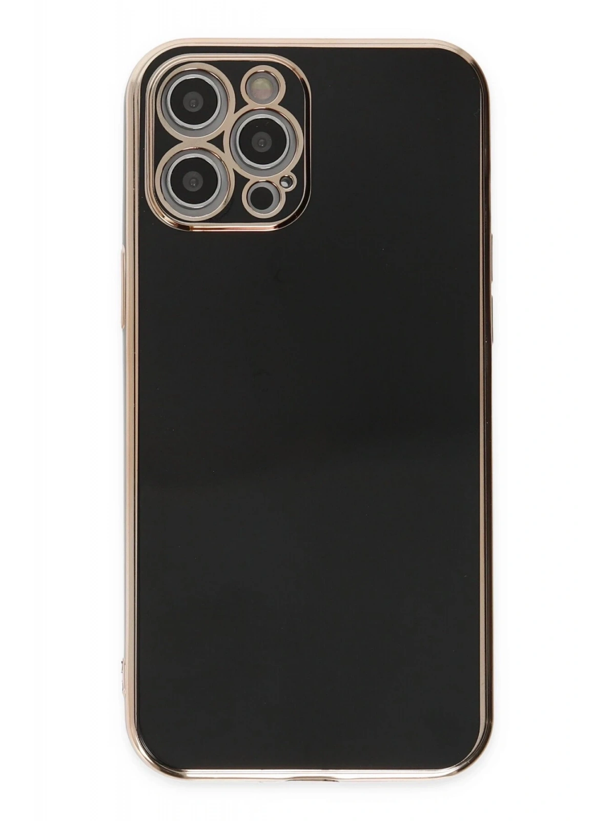 Newface Apple iPhone 12 Pro Kılıf Volet Silikon - Siyah