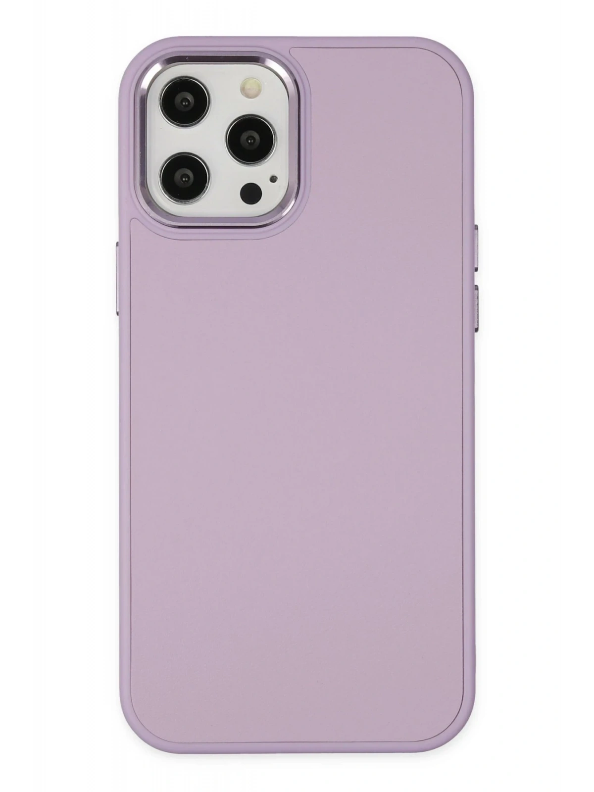 Newface Apple iPhone 12 Pro Max Kılıf Asya Deri Silikon - Lila