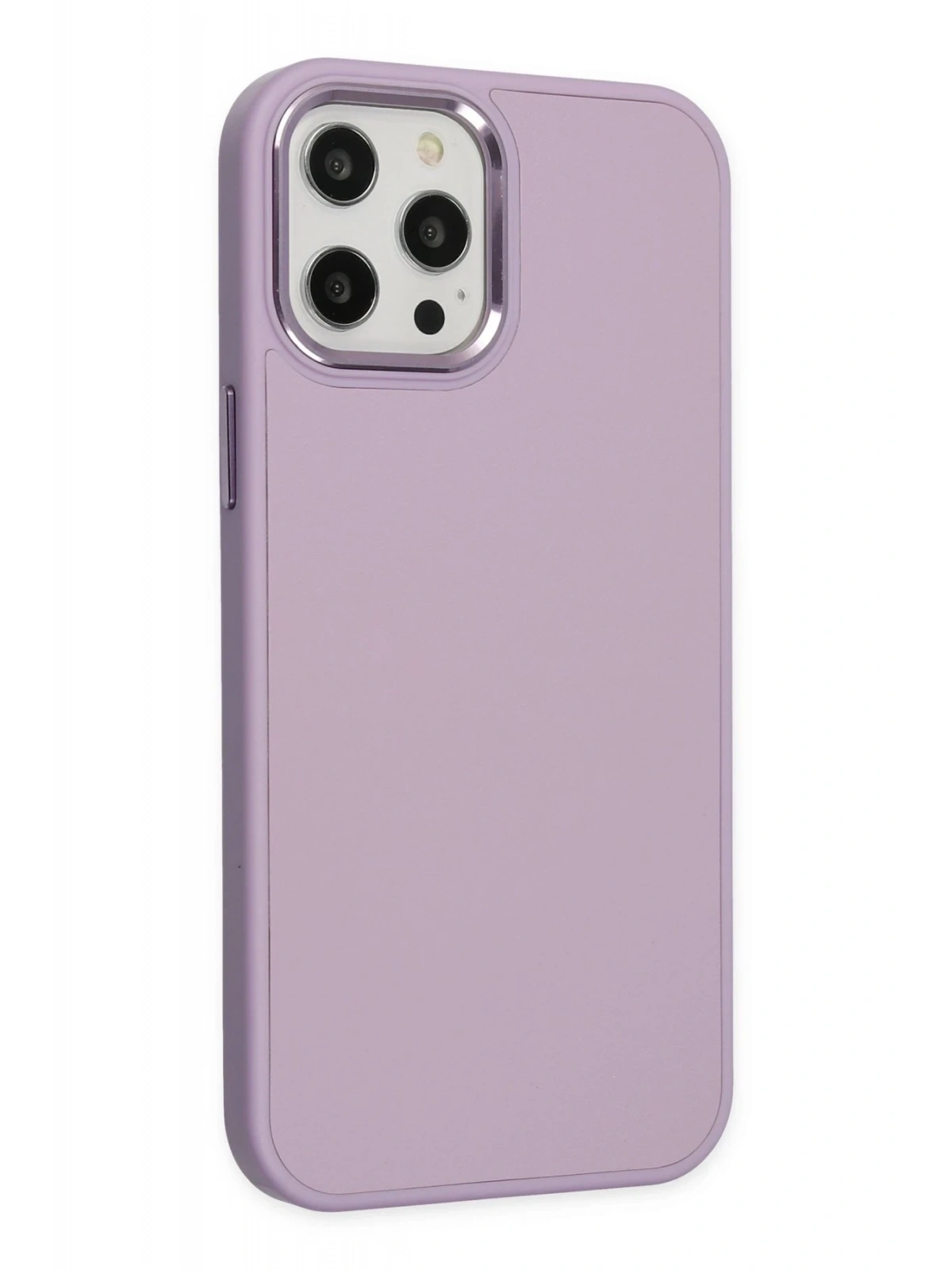 Newface Apple iPhone 12 Pro Max Kılıf Asya Deri Silikon - Lila