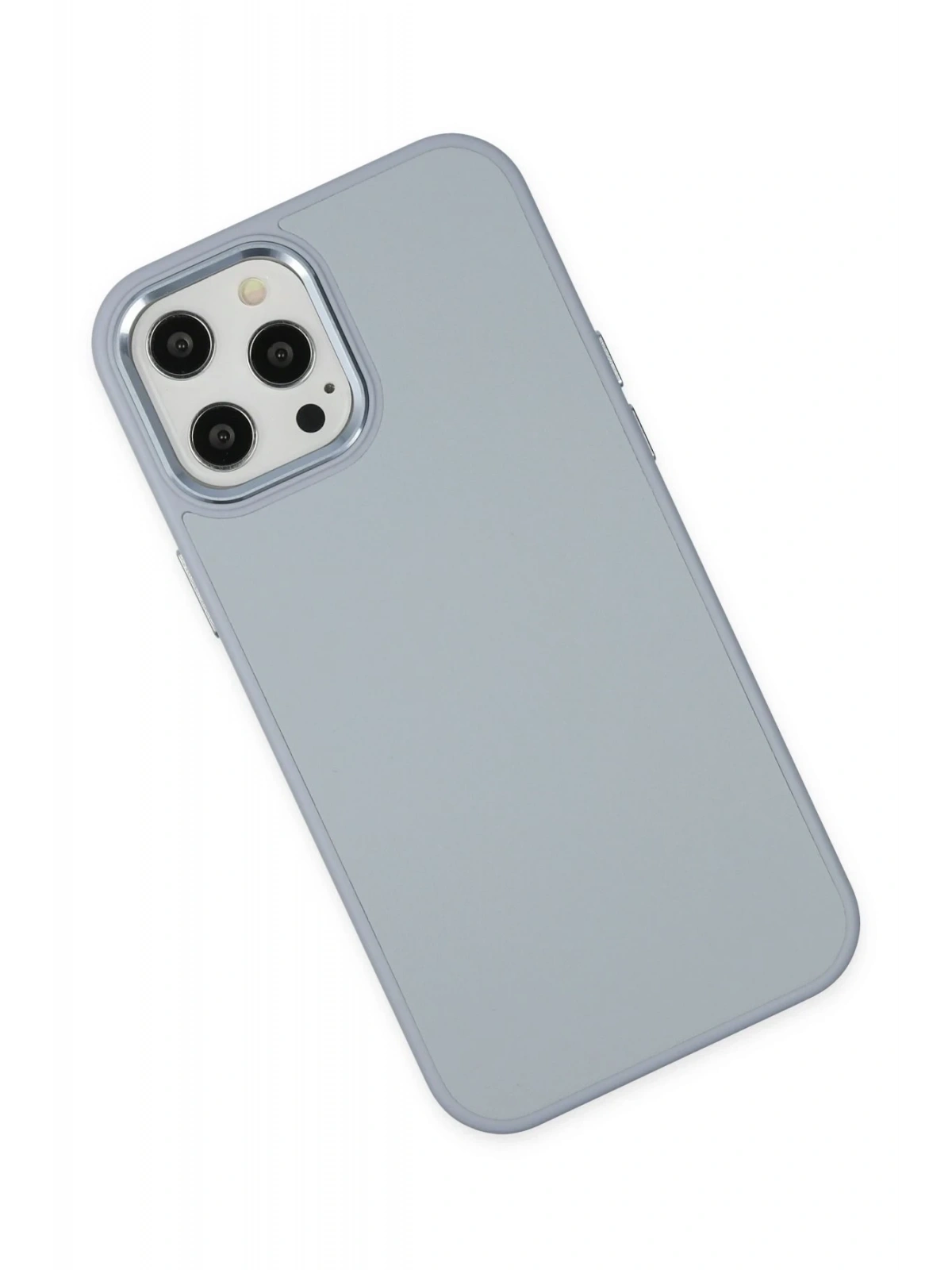 Newface Apple iPhone 12 Pro Max Kılıf Asya Deri Silikon - Sierra Blue