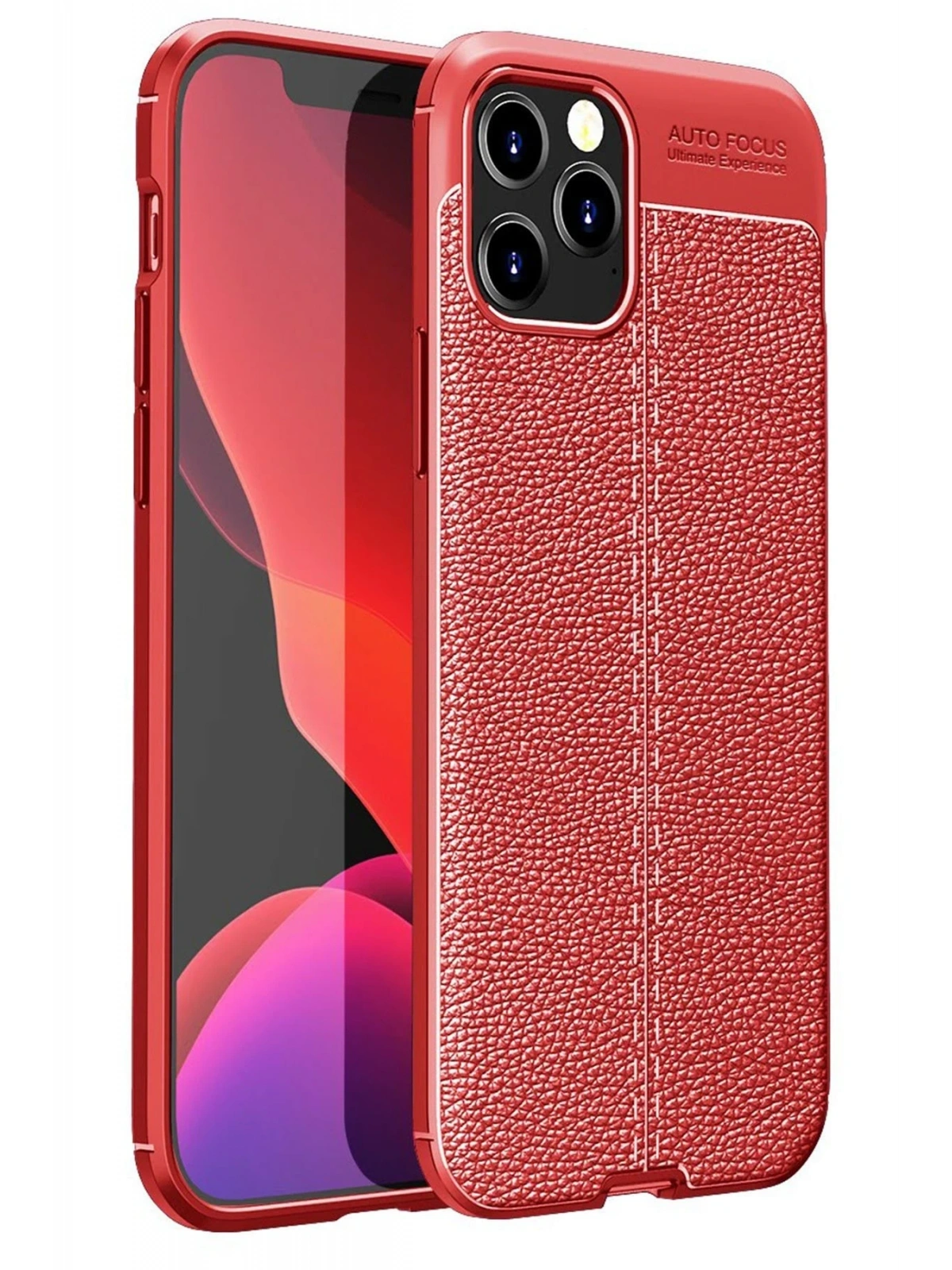Newface Apple iPhone 12 Pro Max Kılıf Auto Focus Kapak - Kırmızı