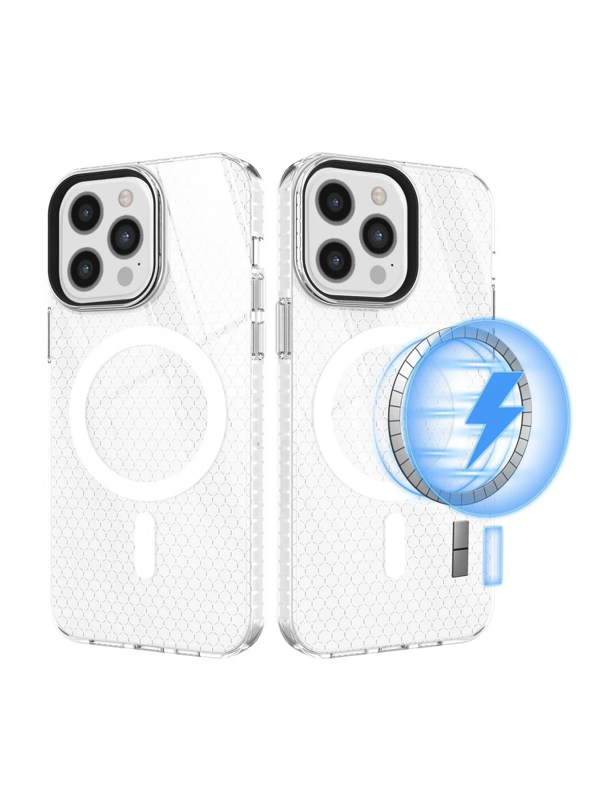 Newface Apple iPhone 12 Pro Max Kılıf Beta Magneticsafe Silikon - Şeffaf