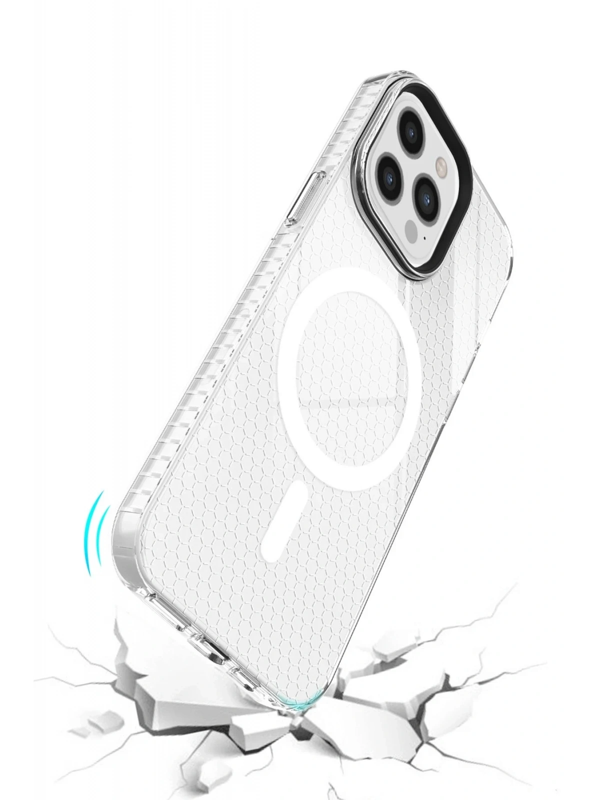 Newface Apple iPhone 12 Pro Max Kılıf Beta Magneticsafe Silikon - Şeffaf