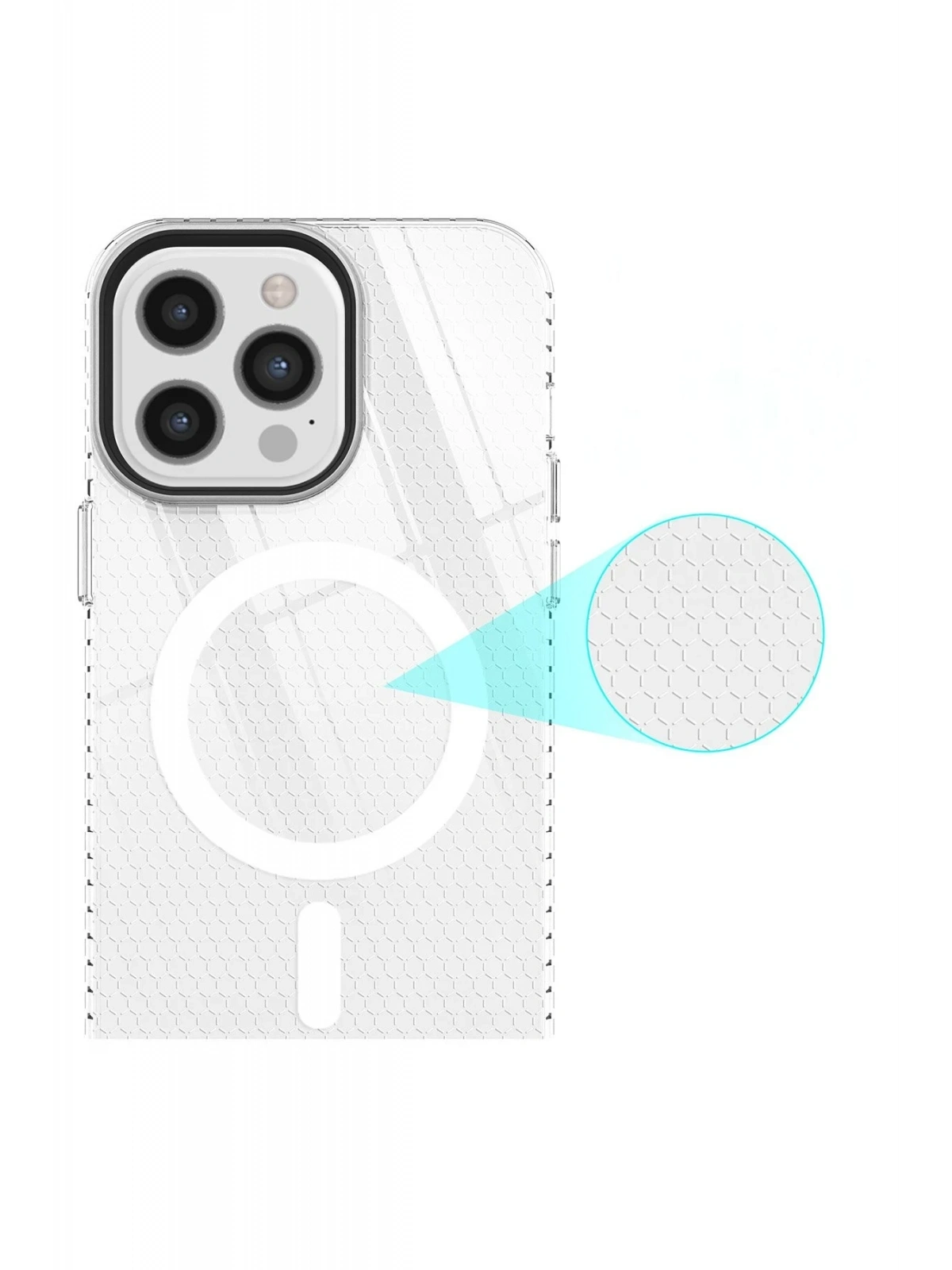 Newface Apple iPhone 12 Pro Max Kılıf Beta Magneticsafe Silikon - Şeffaf