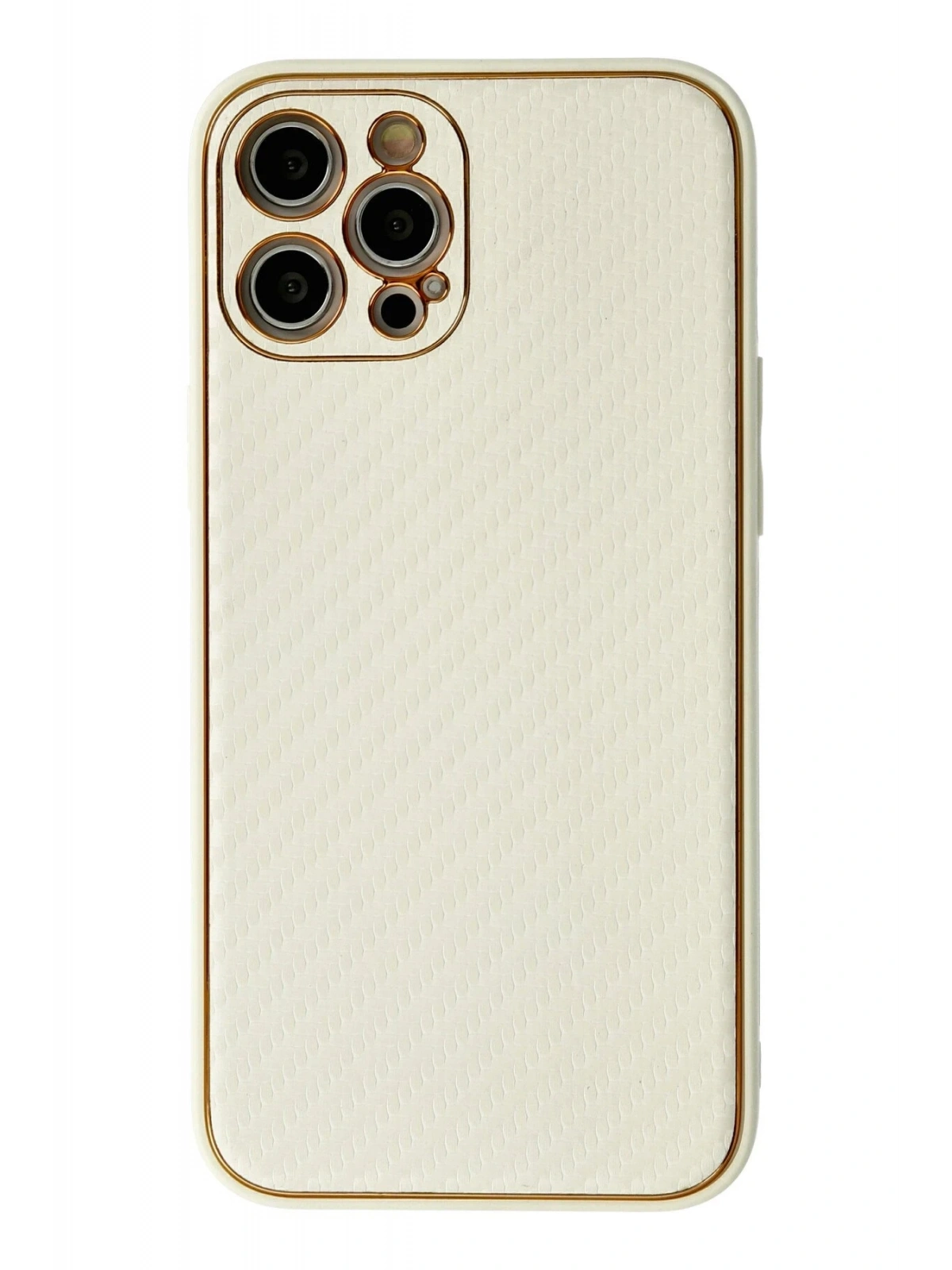 Newface Apple iPhone 12 Pro Max Kılıf Coco Karbon Silikon - Beyaz
