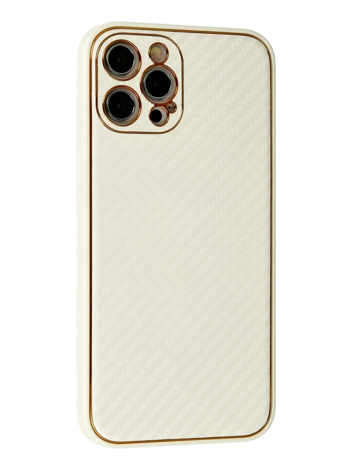 Newface Apple iPhone 12 Pro Max Kılıf Coco Karbon Silikon - Beyaz