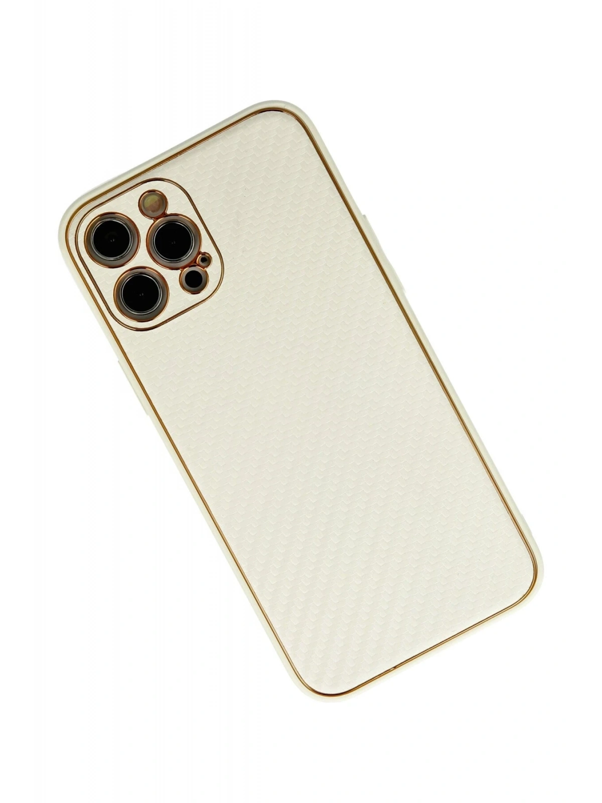 Newface Apple iPhone 12 Pro Max Kılıf Coco Karbon Silikon - Beyaz