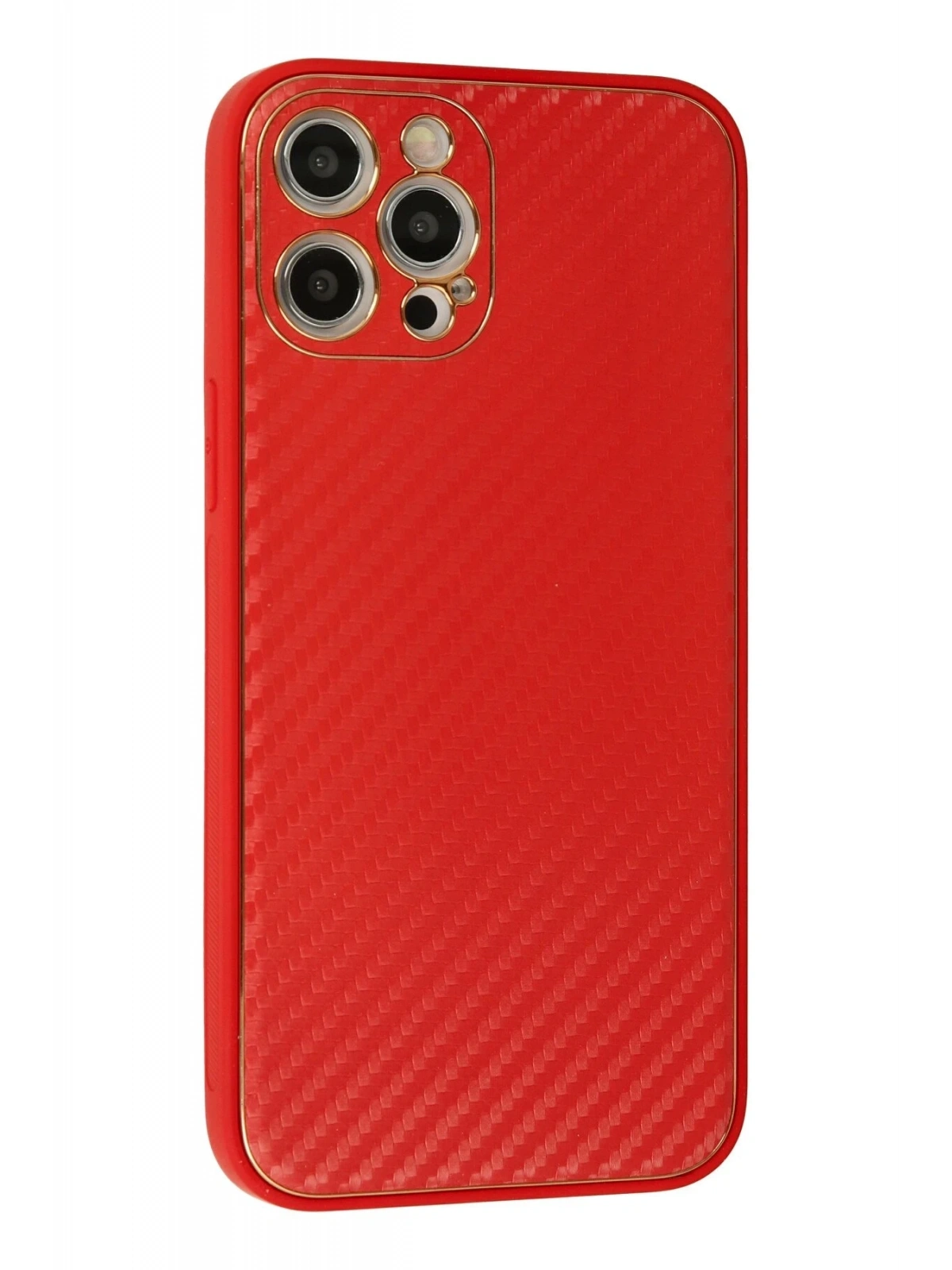Newface Apple iPhone 12 Pro Max Kılıf Coco Karbon Silikon - Kırmızı