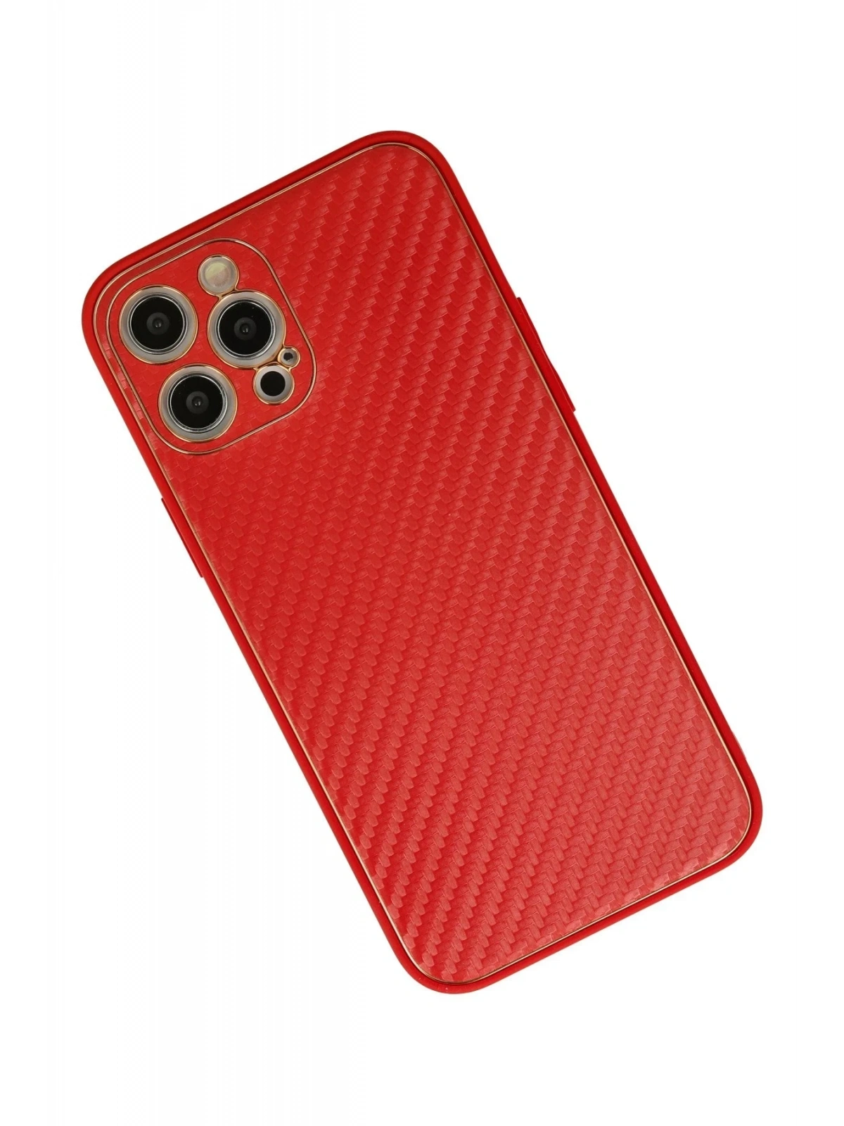 Newface Apple iPhone 12 Pro Max Kılıf Coco Karbon Silikon - Kırmızı