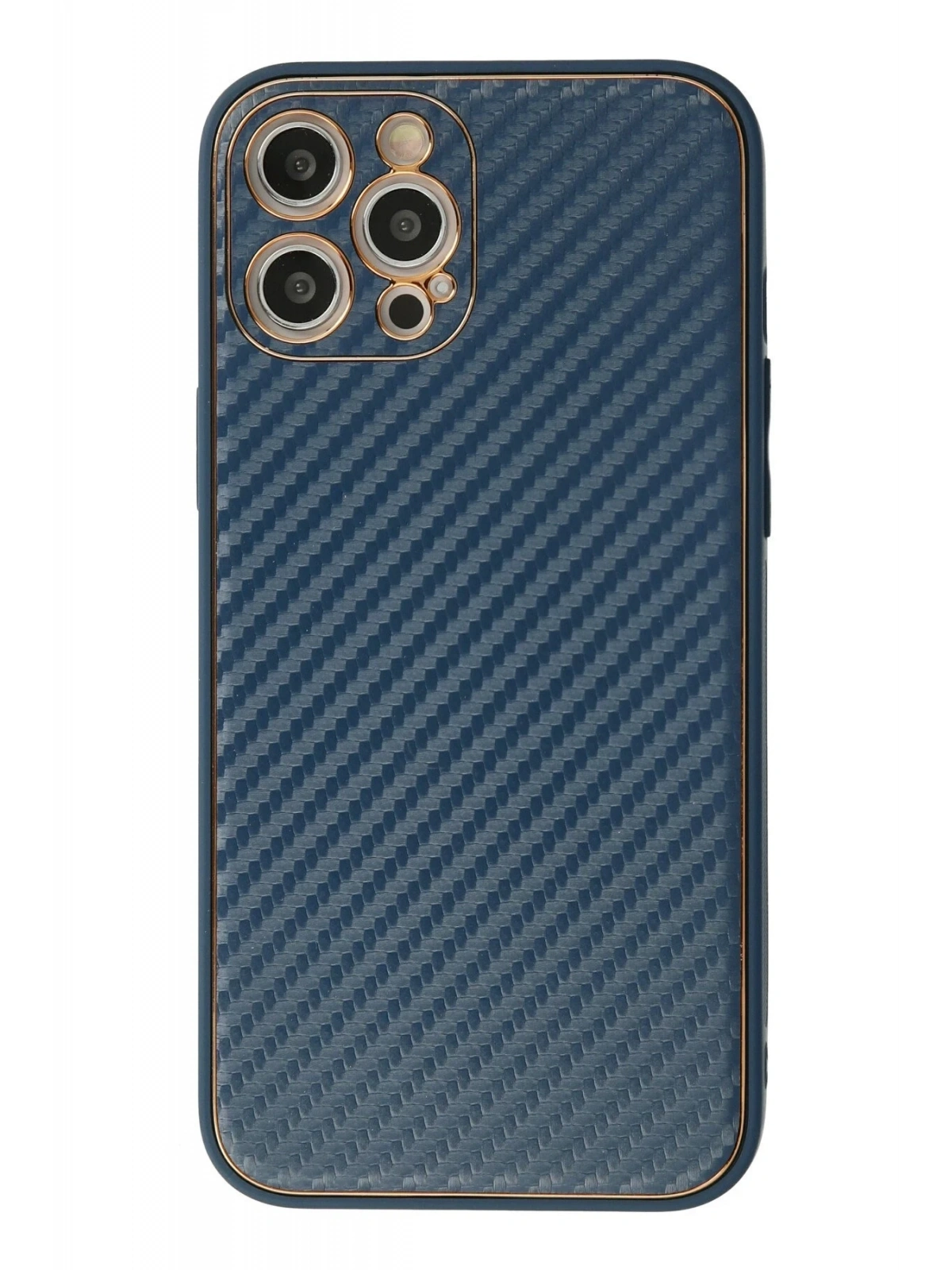 Newface Apple iPhone 12 Pro Max Kılıf Coco Karbon Silikon - Mavi