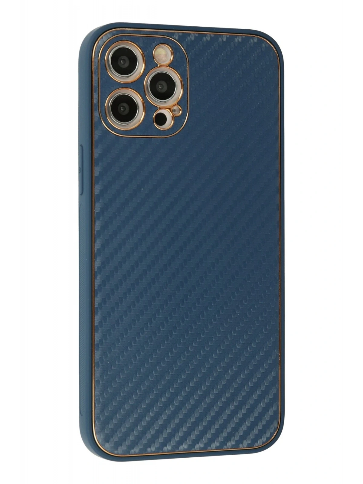 Newface Apple iPhone 12 Pro Max Kılıf Coco Karbon Silikon - Mavi