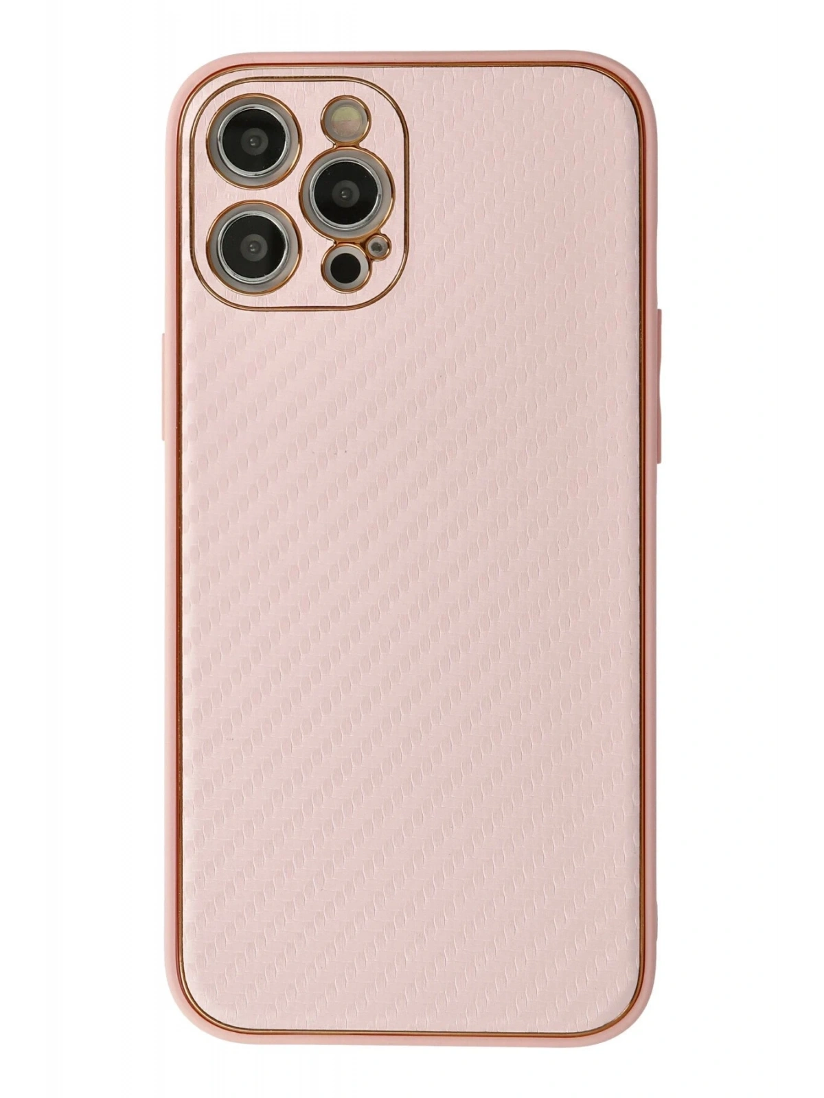 Newface Apple iPhone 12 Pro Max Kılıf Coco Karbon Silikon - Pembe