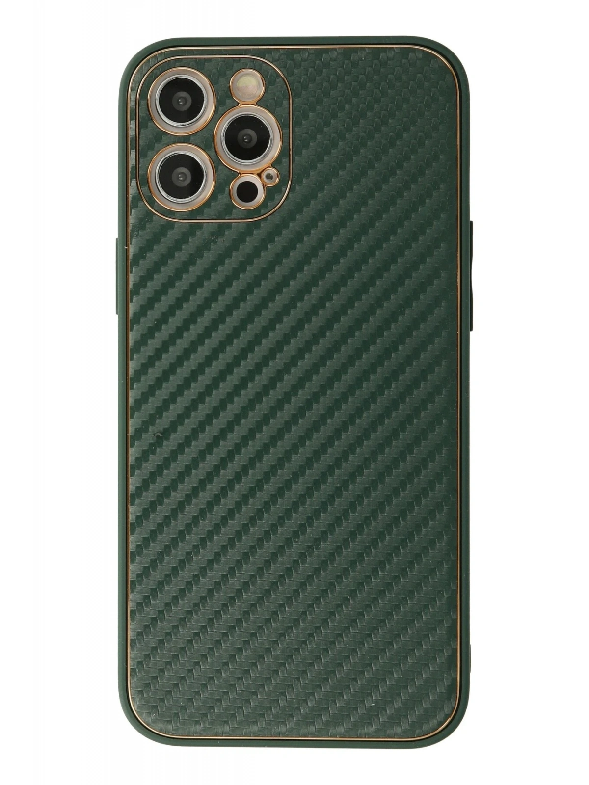 Newface Apple iPhone 12 Pro Max Kılıf Coco Karbon Silikon - Yeşil
