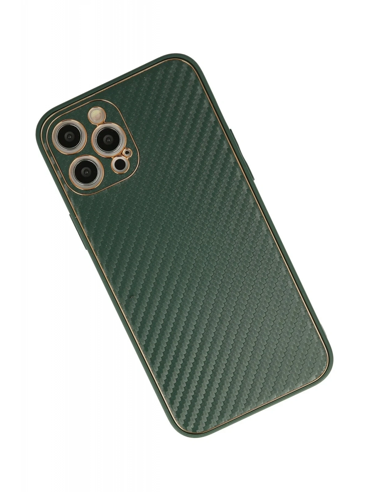 Newface Apple iPhone 12 Pro Max Kılıf Coco Karbon Silikon - Yeşil