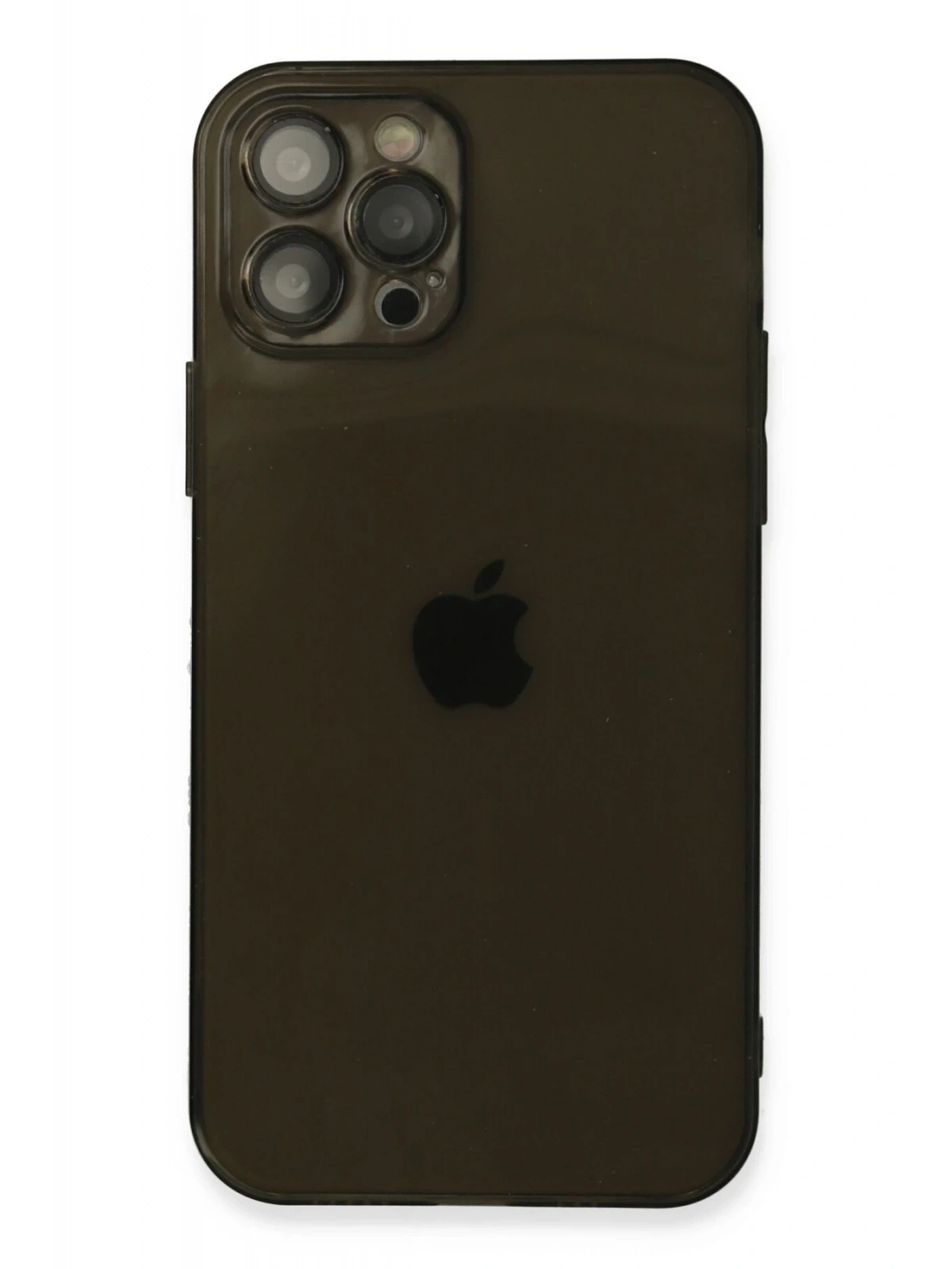 Newface Apple iPhone 12 Pro Max Kılıf Fly Lens Silikon - Siyah