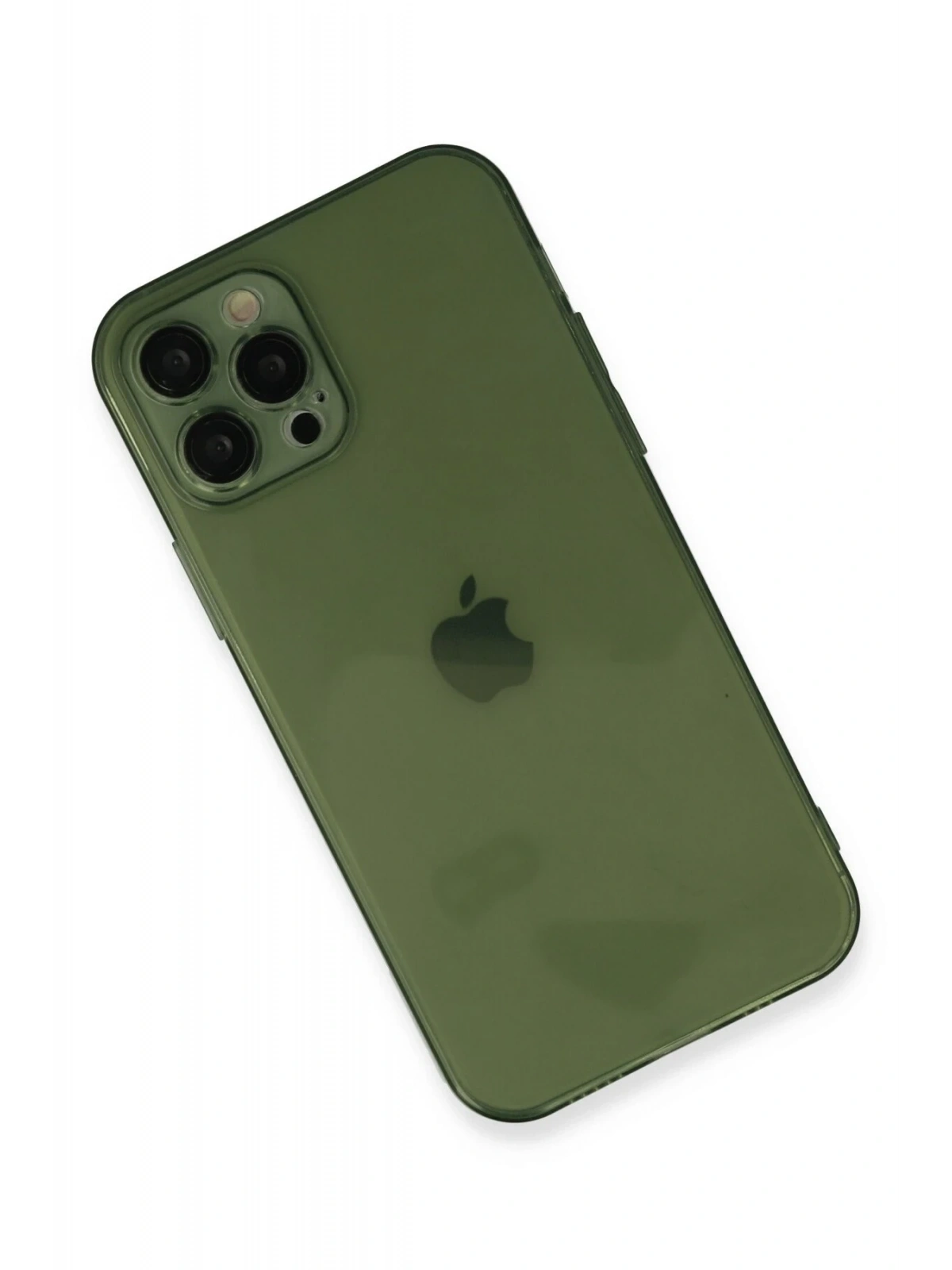Newface Apple iPhone 12 Pro Max Kılıf Fly Lens Silikon - Yeşil