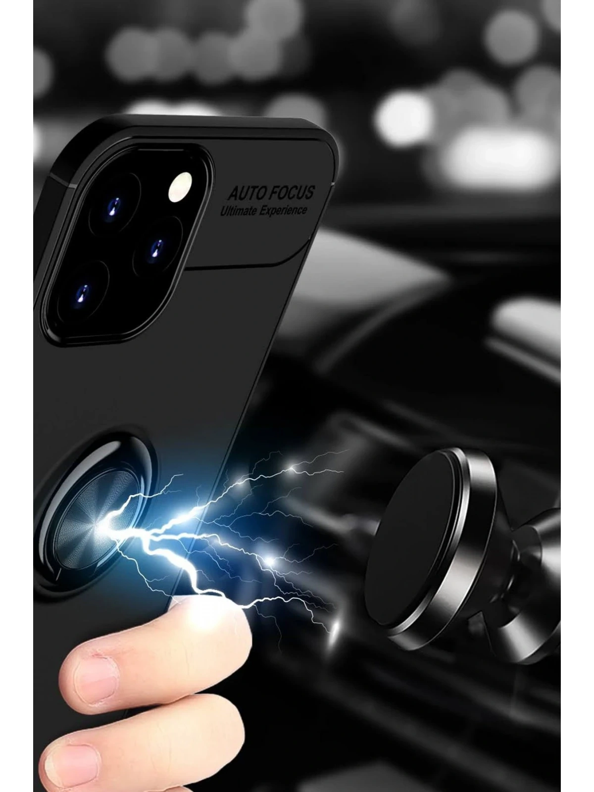 Newface Apple iPhone 12 Pro Max Kılıf Range Yüzüklü Silikon - Kırmızı