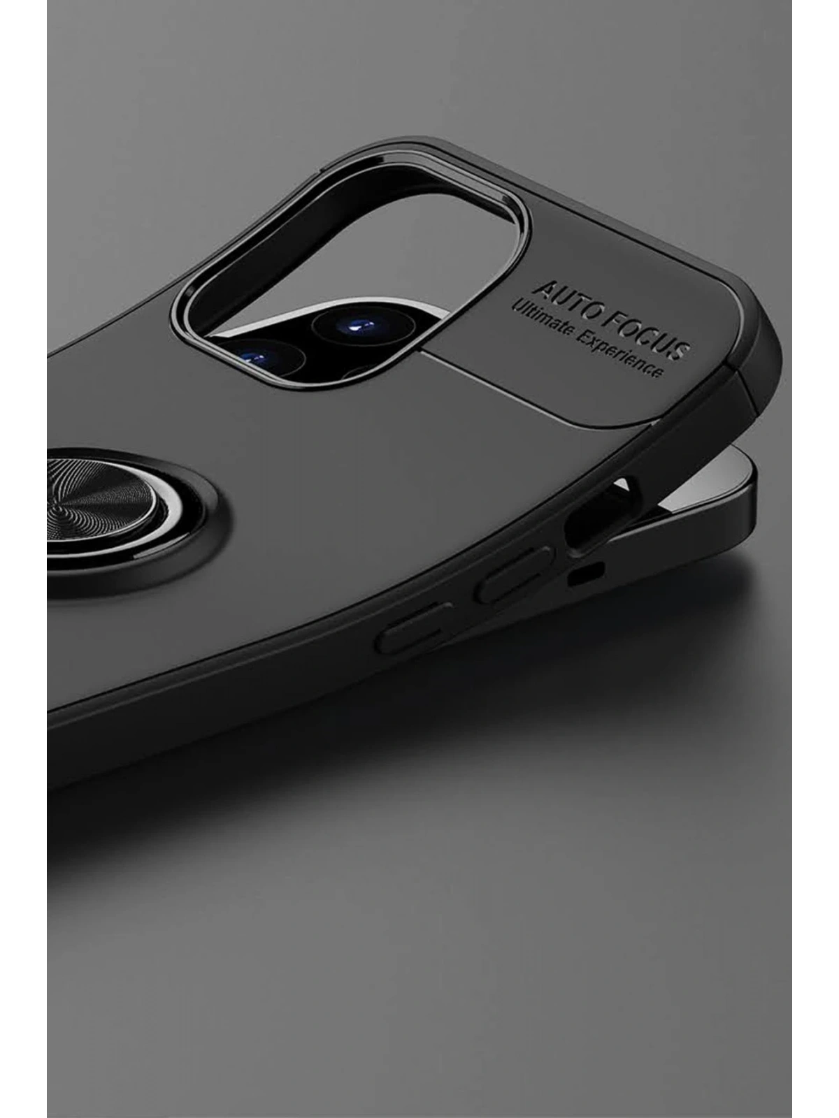 Newface Apple iPhone 12 Pro Max Kılıf Range Yüzüklü Silikon - Kırmızı