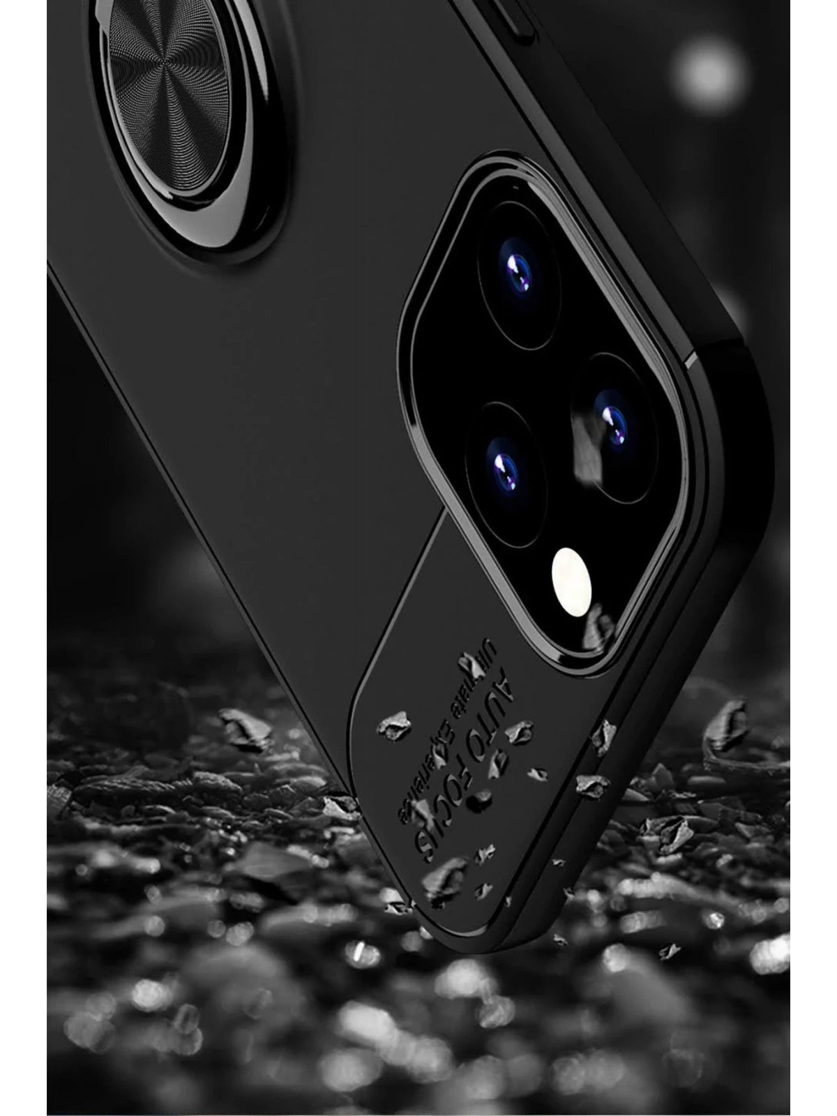 Newface Apple iPhone 12 Pro Max Kılıf Range Yüzüklü Silikon - Kırmızı