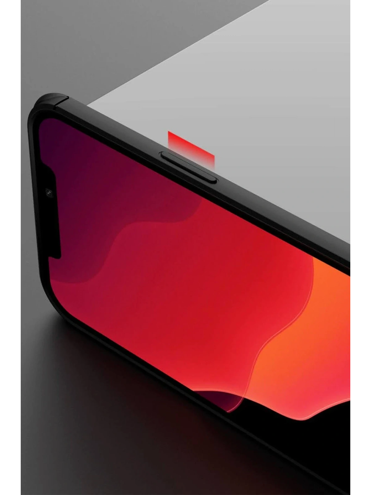 Newface Apple iPhone 12 Pro Max Kılıf Range Yüzüklü Silikon - Kırmızı