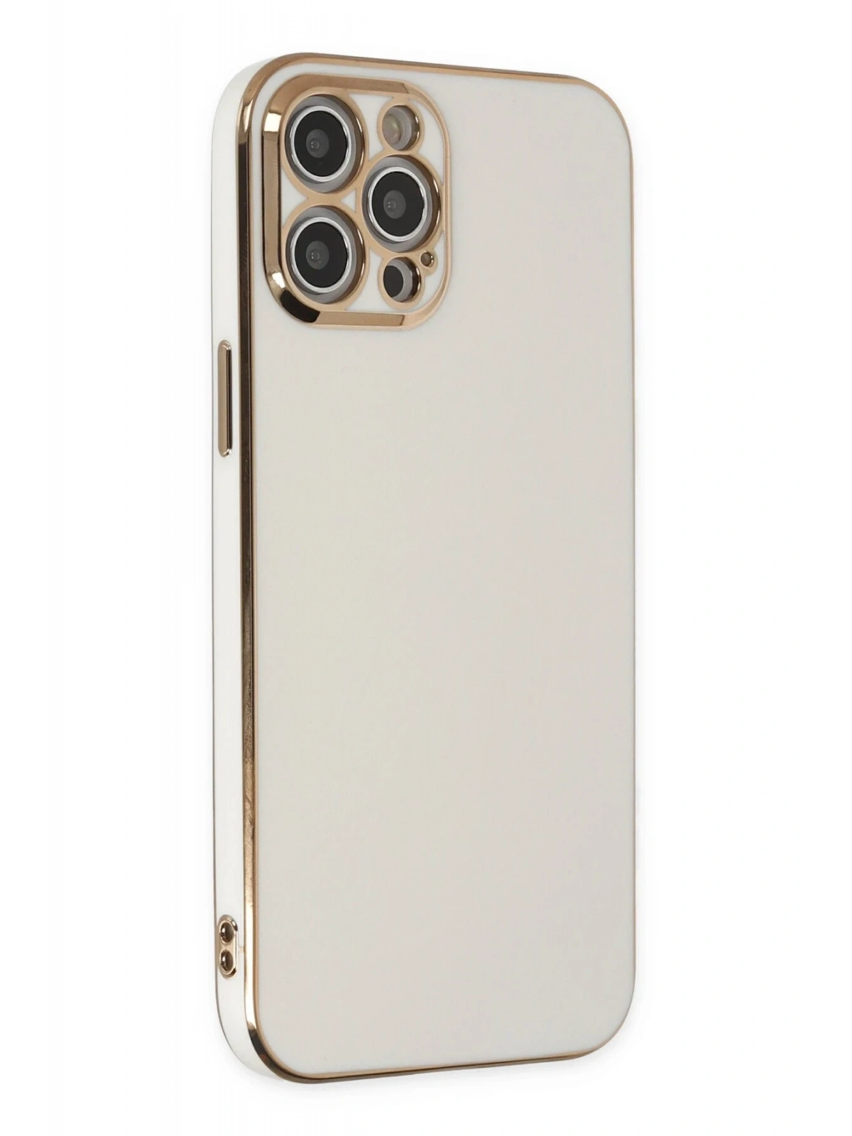 Newface Apple iPhone 12 Pro Max Kılıf Volet Silikon - Beyaz