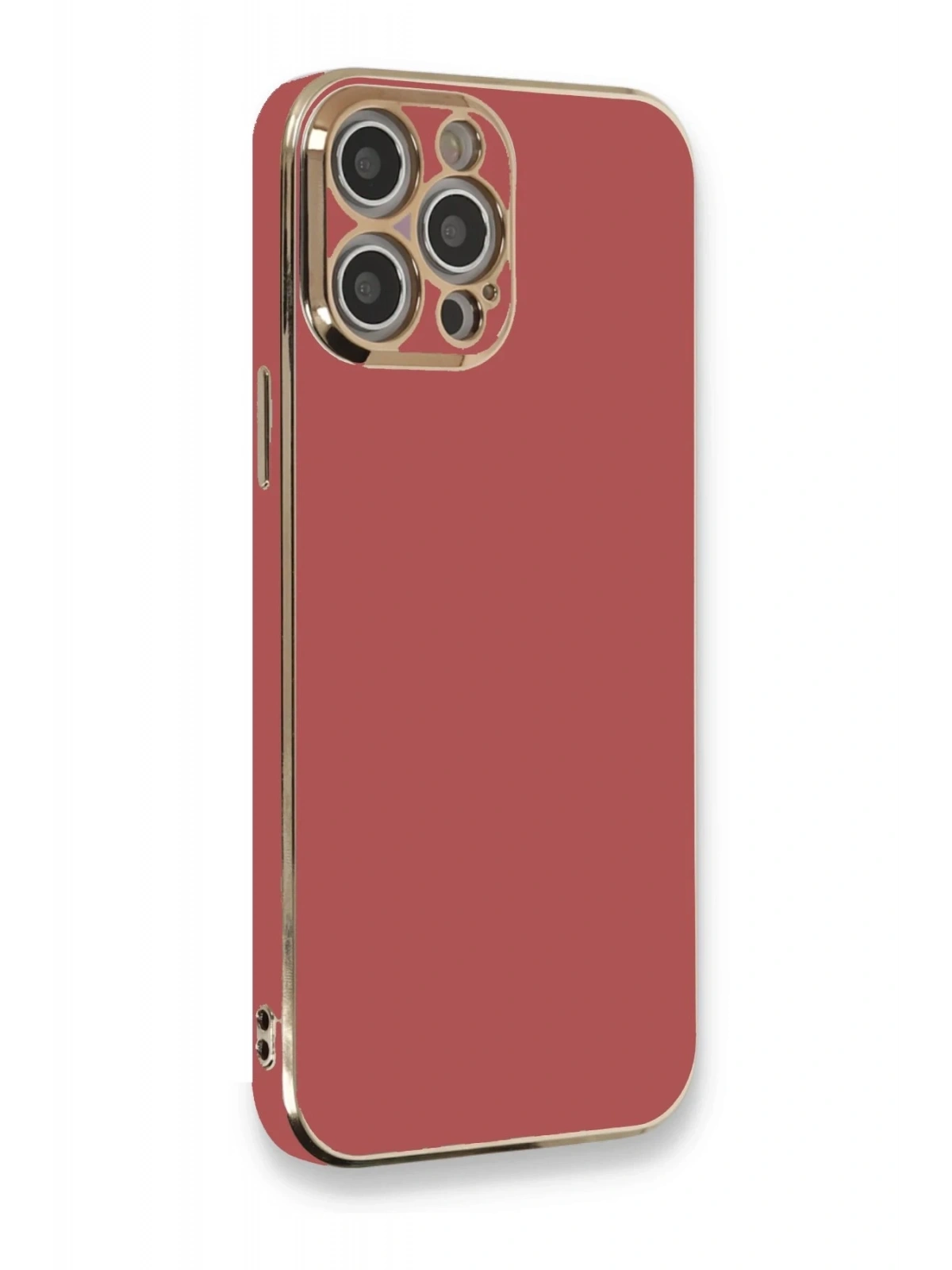 Newface Apple iPhone 12 Pro Max Kılıf Volet Silikon - Kırmızı