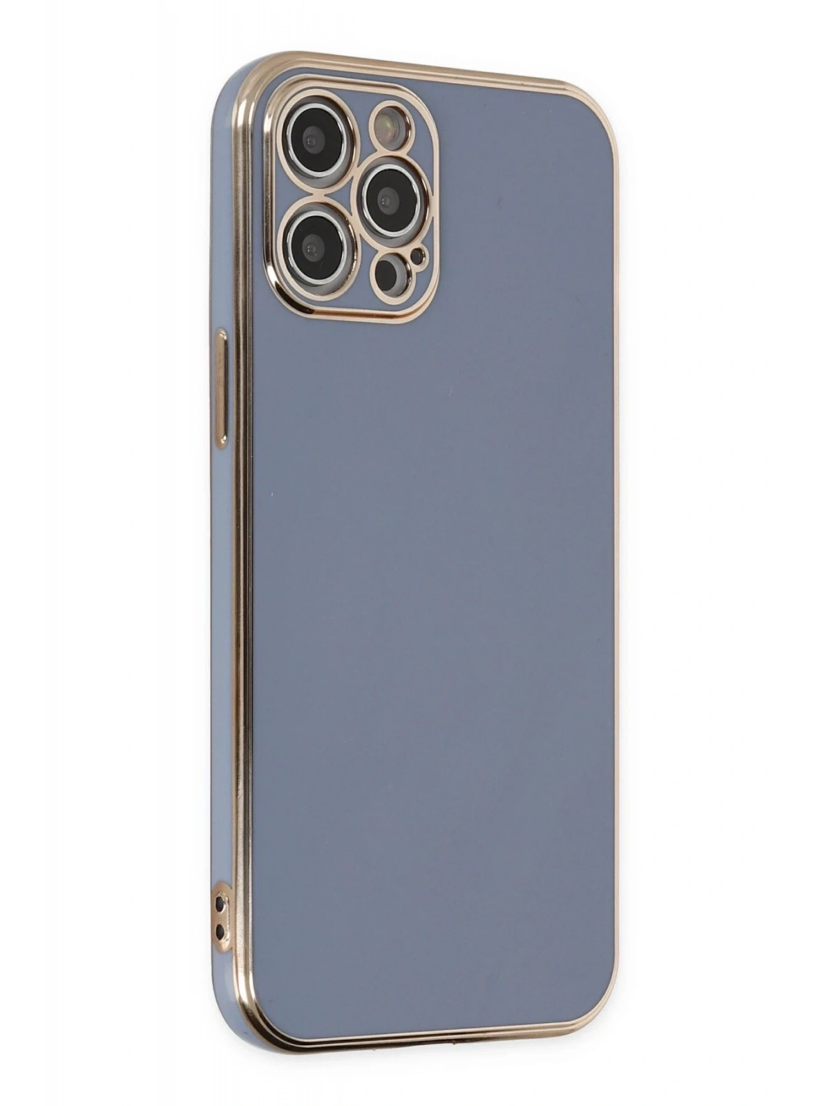 Newface Apple iPhone 12 Pro Max Kılıf Volet Silikon - Mavi