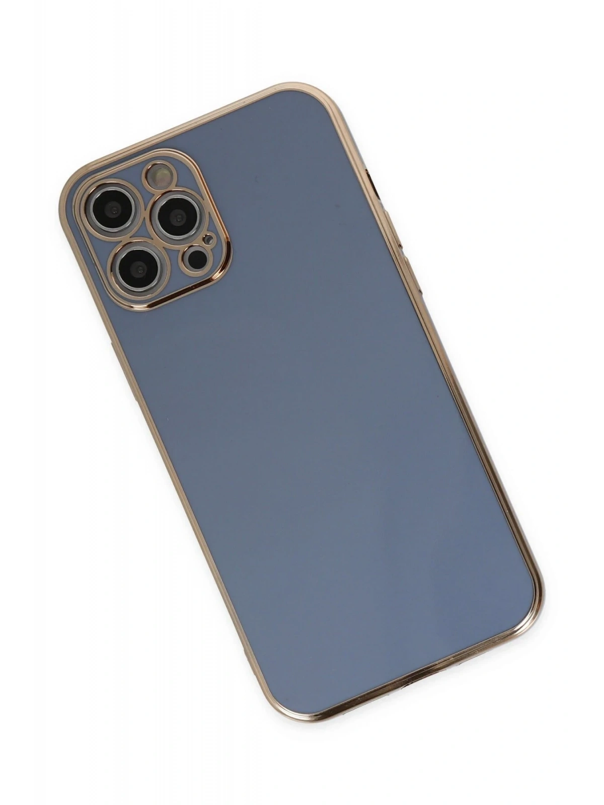 Newface Apple iPhone 12 Pro Max Kılıf Volet Silikon - Mavi