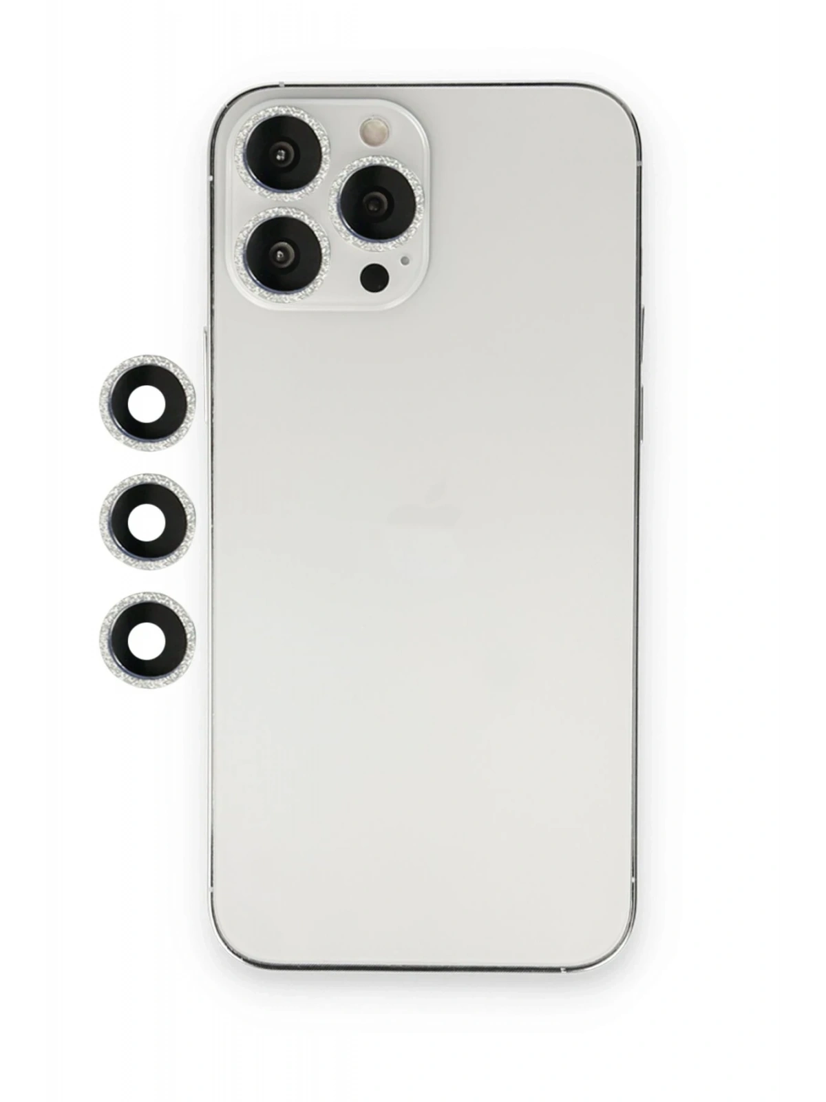 Newface Apple iPhone 12 Pro Shine Kamera Lens - Gümüş