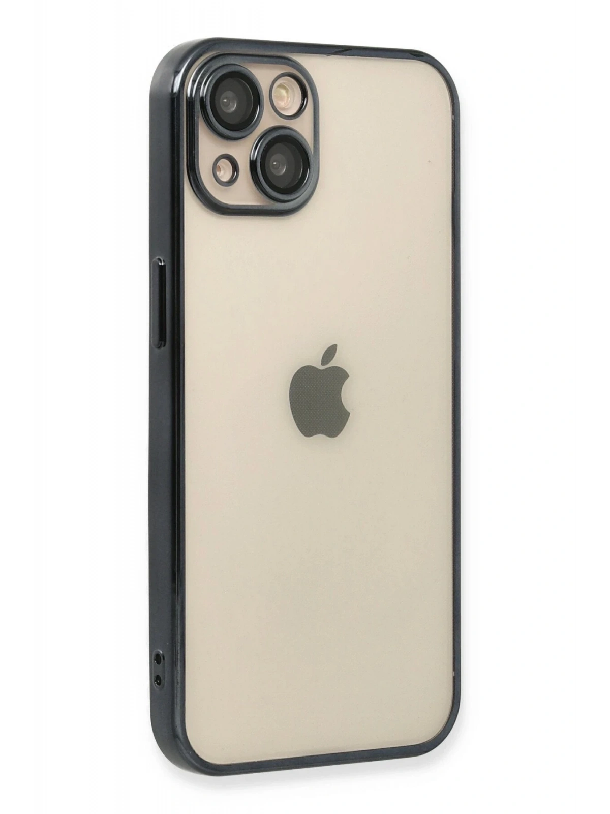 Newface Apple iPhone 13 Kılıf Razer Lensli Silikon - Siyah