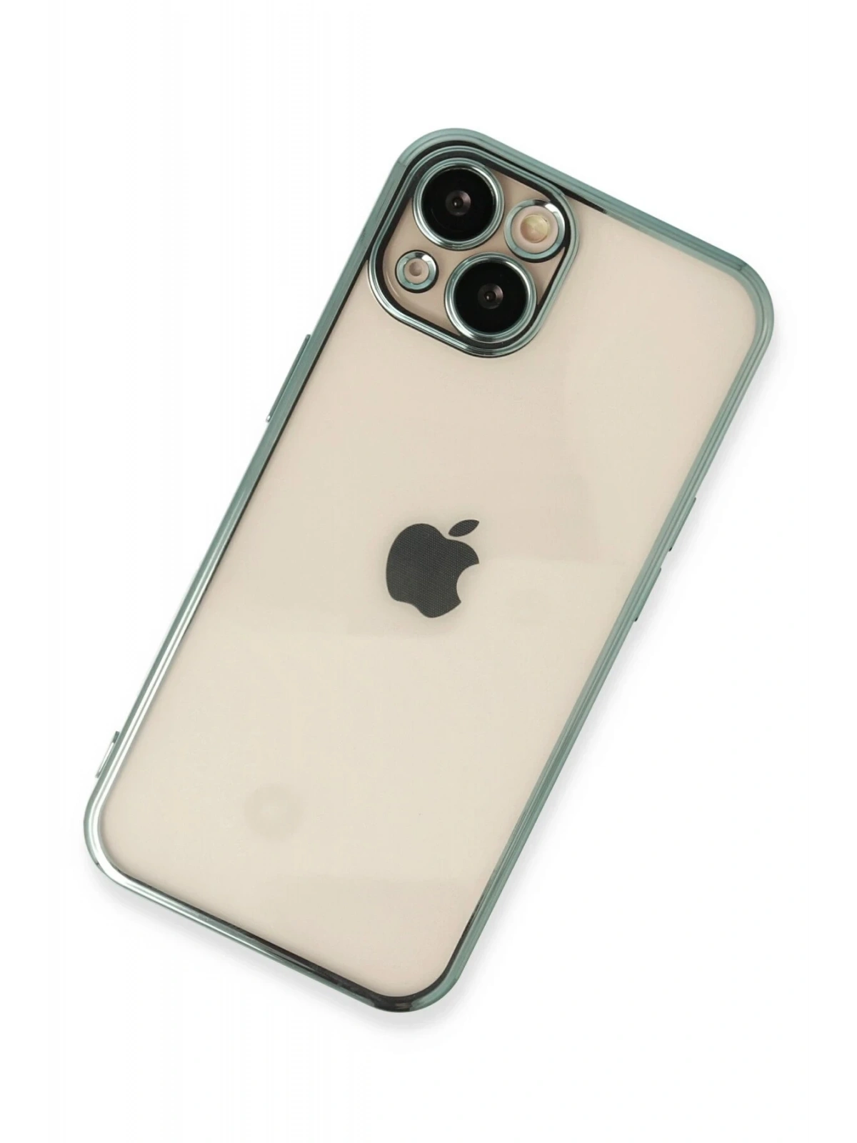 Newface Apple iPhone 13 Kılıf Razer Lensli Silikon - Yeşil