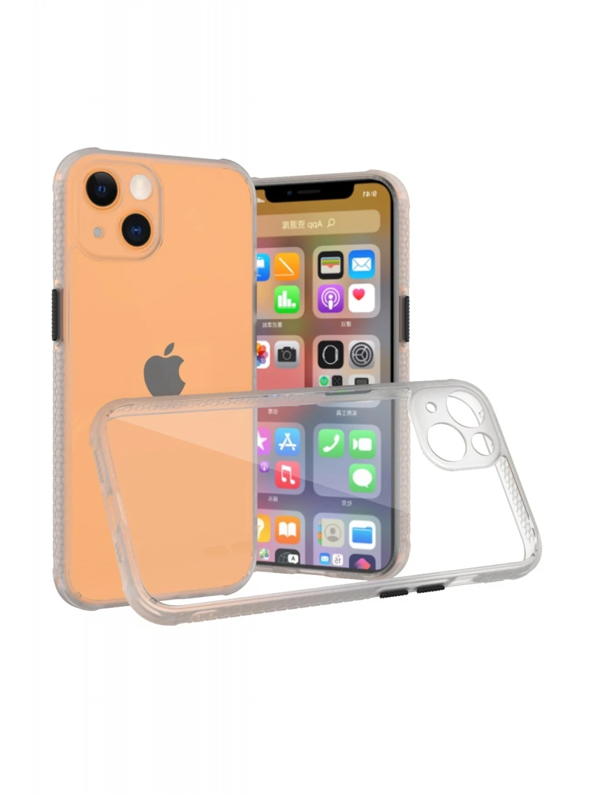 Newface Apple iPhone 13 Mini Kılıf Miami Şeffaf Silikon - Şeffaf