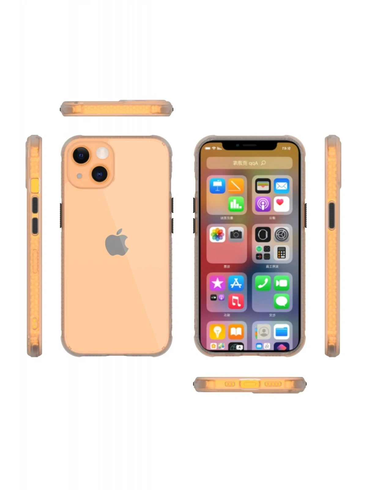 Newface Apple iPhone 13 Mini Kılıf Miami Şeffaf Silikon - Şeffaf