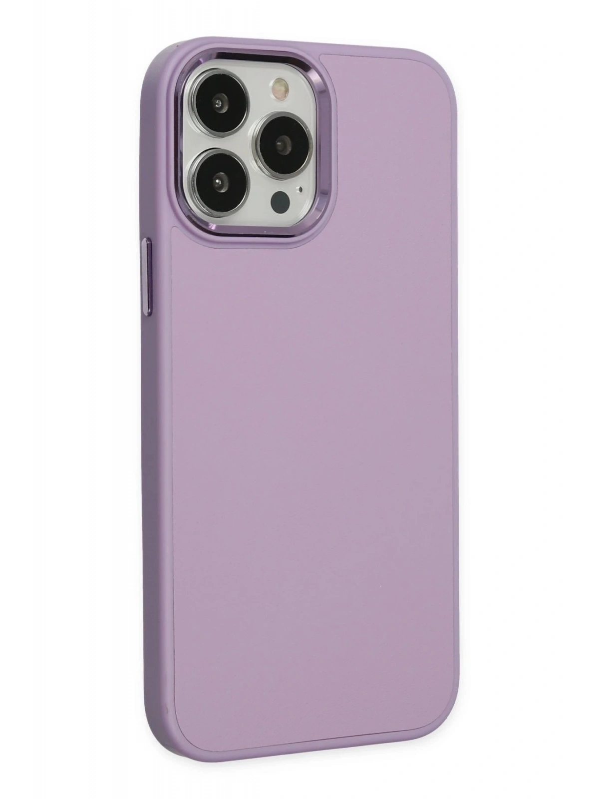 Newface Apple iPhone 13 Pro Kılıf Asya Deri Silikon - Lila