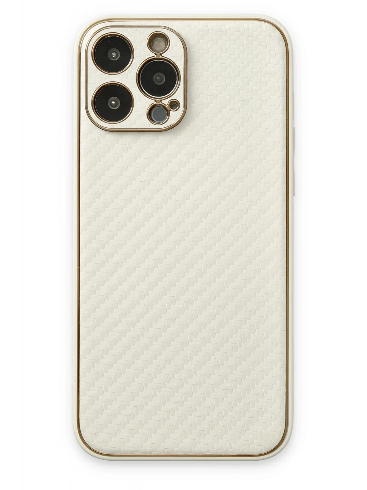 Newface Apple iPhone 13 Pro Kılıf Coco Karbon Silikon - Beyaz