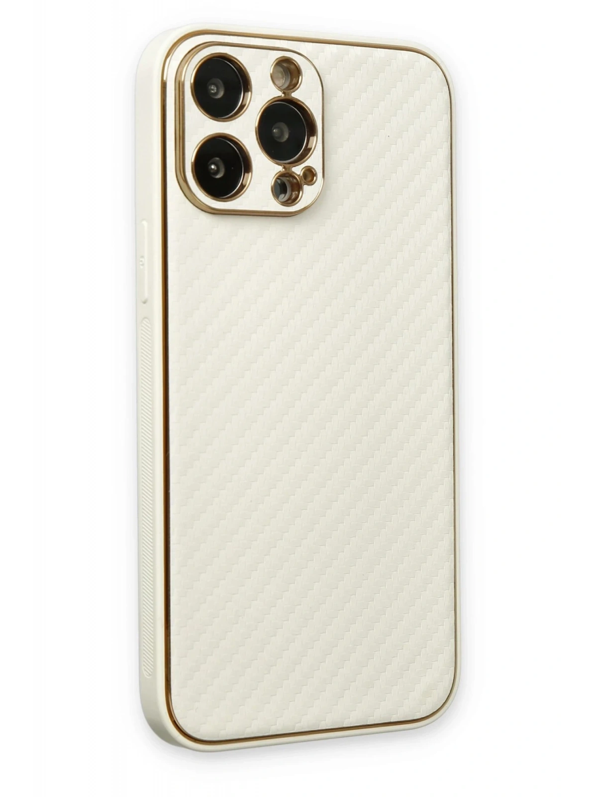 Newface Apple iPhone 13 Pro Kılıf Coco Karbon Silikon - Beyaz