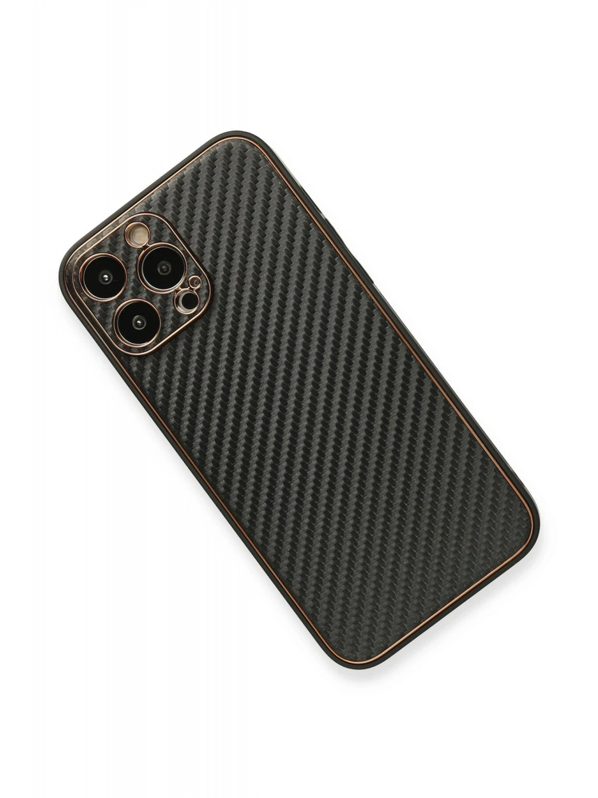 Newface Apple iPhone 13 Pro Kılıf Coco Karbon Silikon - Siyah
