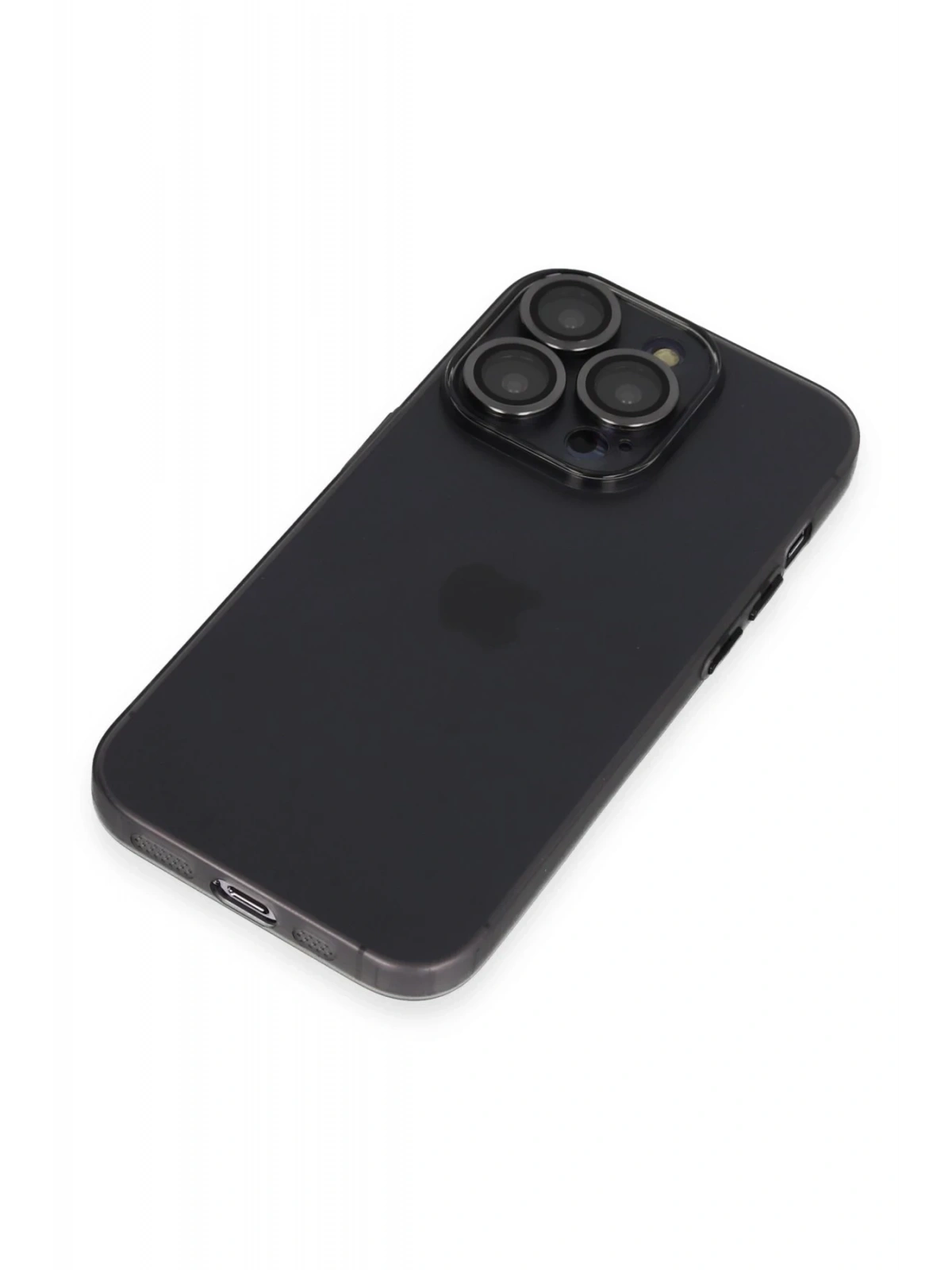 Newface Apple iPhone 13 Pro Kılıf Luko Lens Silikon - Siyah