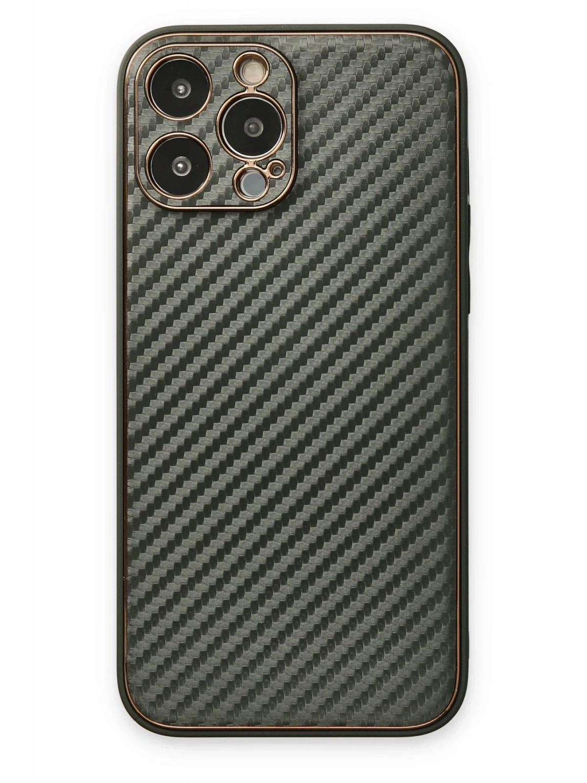 Newface Apple iPhone 13 Pro Max Kılıf Coco Karbon Silikon - Füme