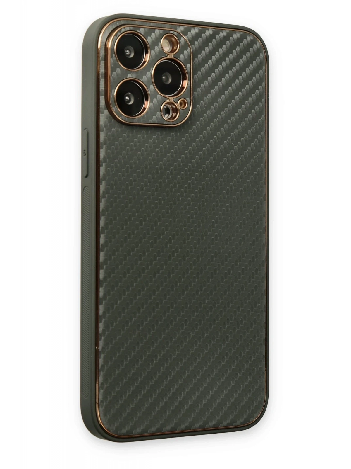 Newface Apple iPhone 13 Pro Max Kılıf Coco Karbon Silikon - Füme