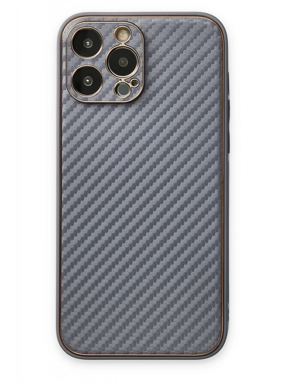 Newface Apple iPhone 13 Pro Max Kılıf Coco Karbon Silikon - Gri