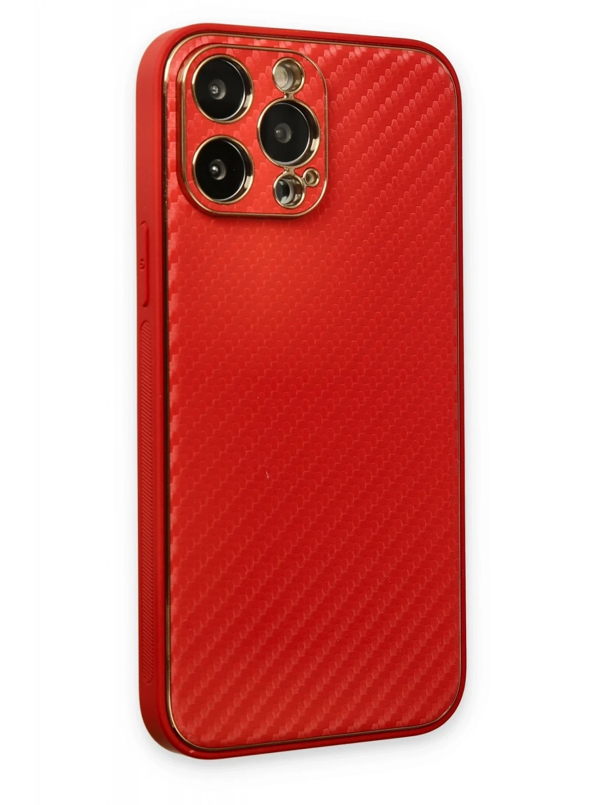 Newface Apple iPhone 13 Pro Max Kılıf Coco Karbon Silikon - Kırmızı
