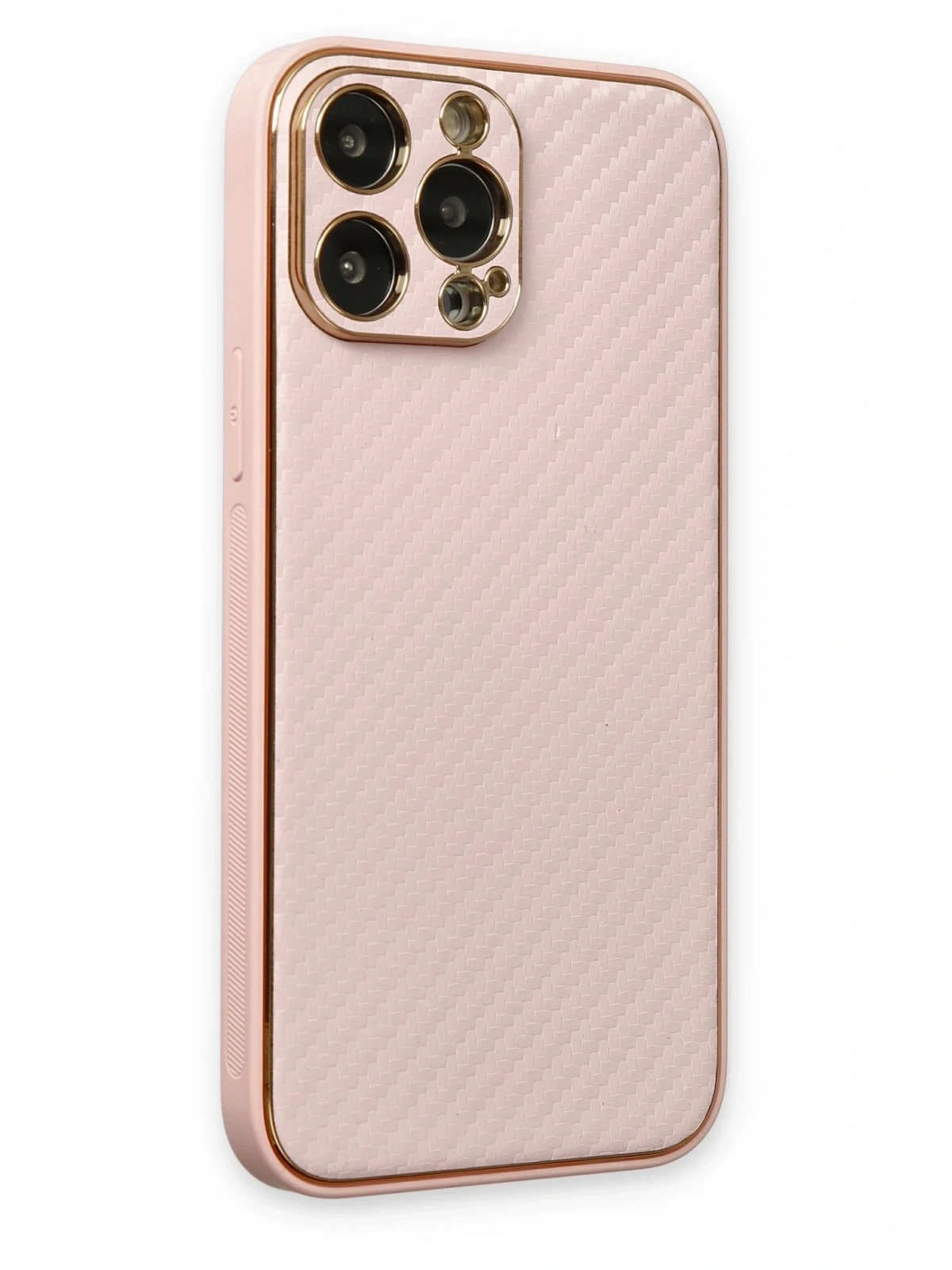 Newface Apple iPhone 13 Pro Max Kılıf Coco Karbon Silikon - Pembe