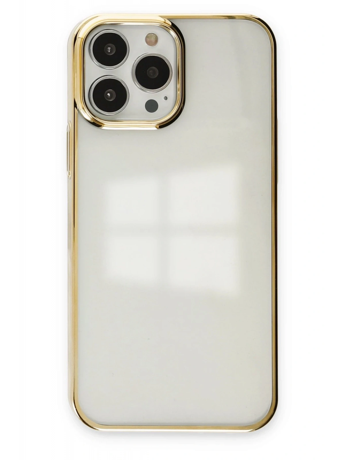 Newface Apple iPhone 13 Pro Max Kılıf Element Silikon - Gold