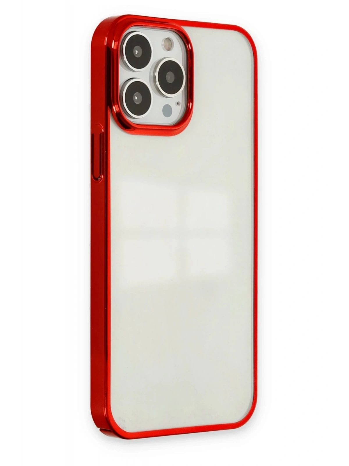 Newface Apple iPhone 13 Pro Max Kılıf Element Silikon - Kırmızı