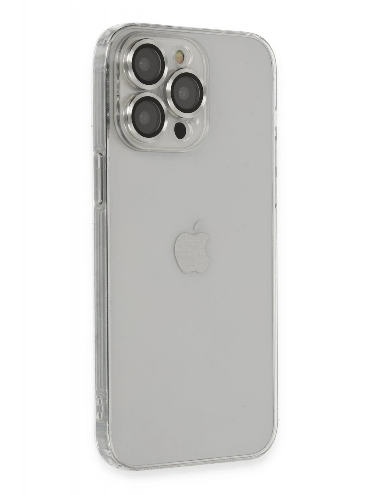 Newface Apple iPhone 13 Pro Max Kılıf Luko Lens Silikon - Gümüş