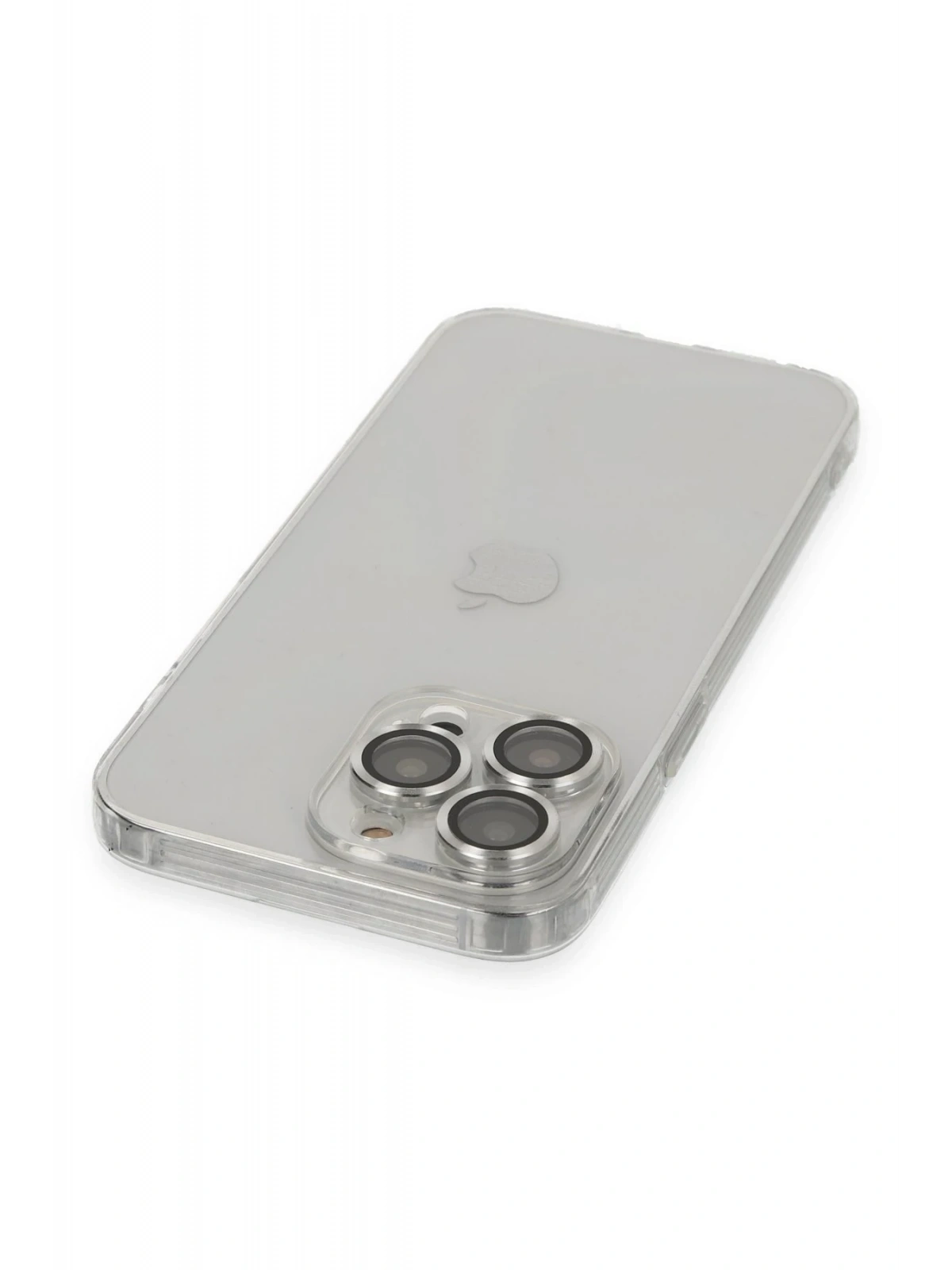 Newface Apple iPhone 13 Pro Max Kılıf Luko Lens Silikon - Gümüş