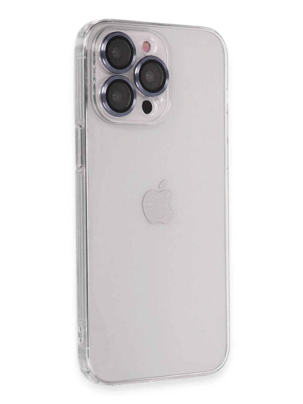Newface Apple iPhone 13 Pro Max Kılıf Luko Lens Silikon - Sierra Blue